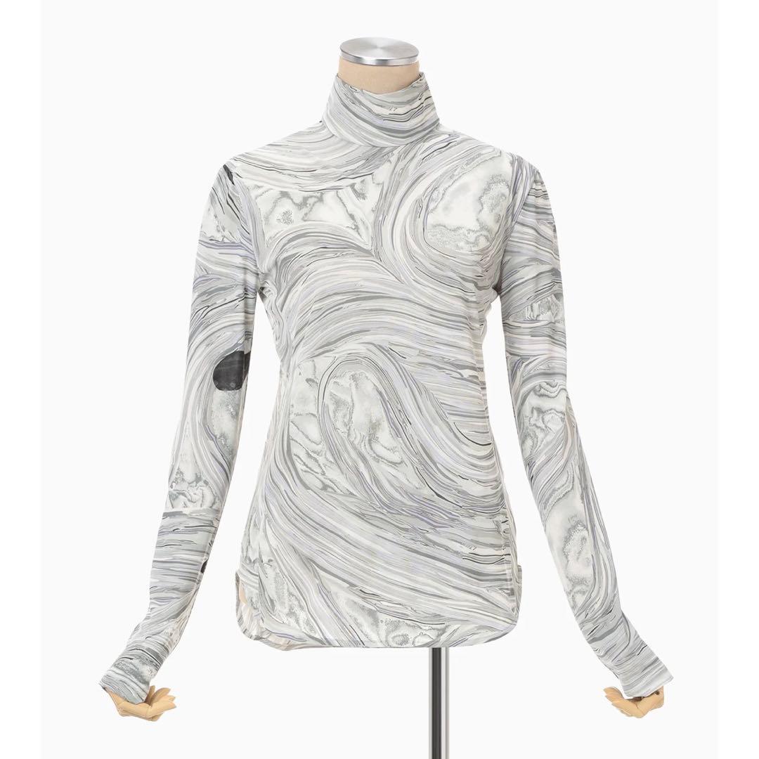 み*様 mame Marble Print Jersey High Neck T