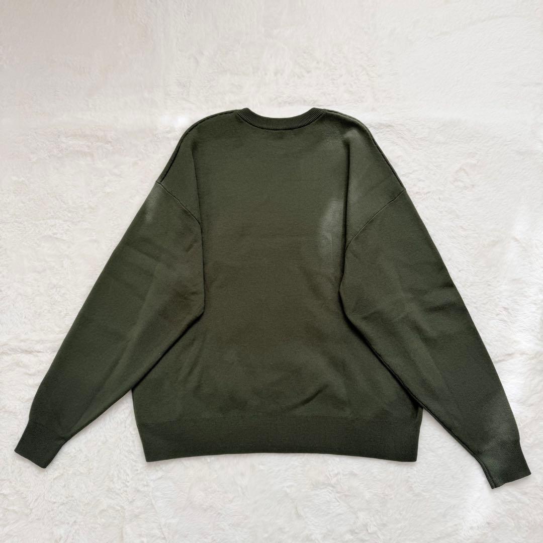 美品✨CABaN コットンカシミヤクルーネックプルオーバー ダークグリーン　M