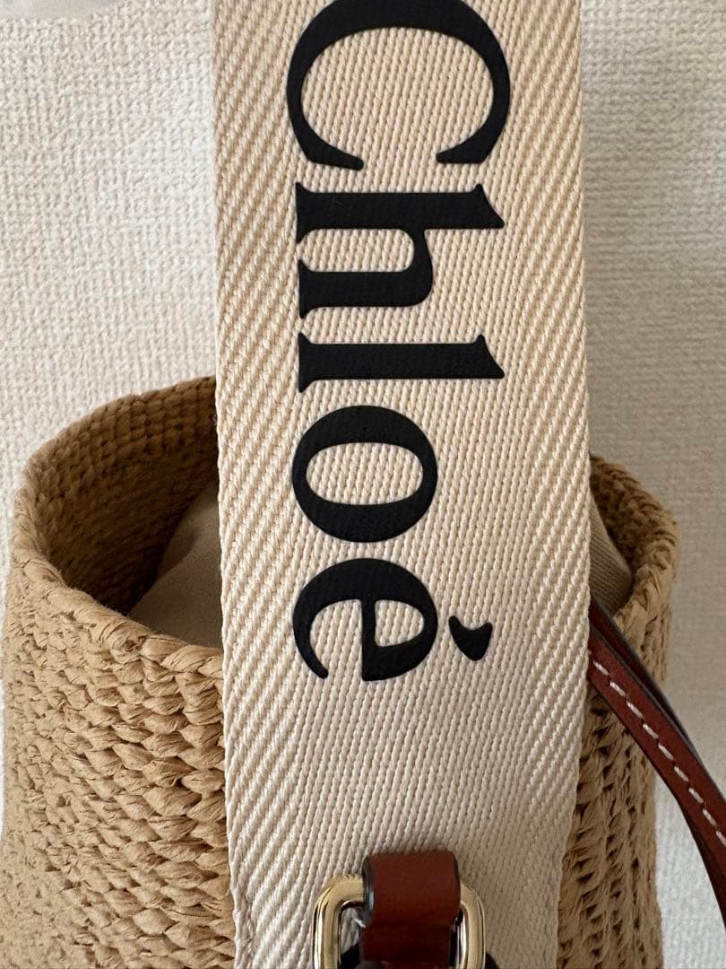 chloe クロエ woody かごバッグ スモールバスケット