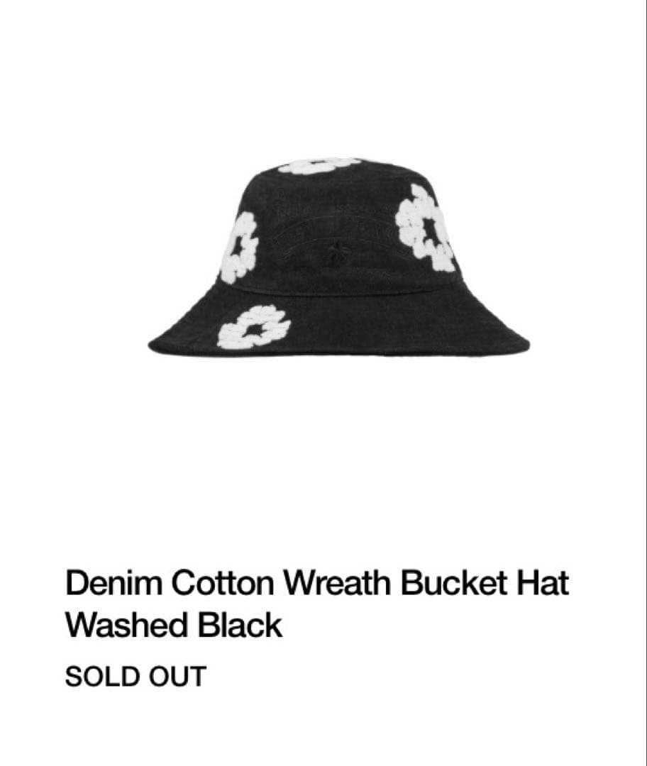 Denim Cotton Wreath Bucket Hat バケハ