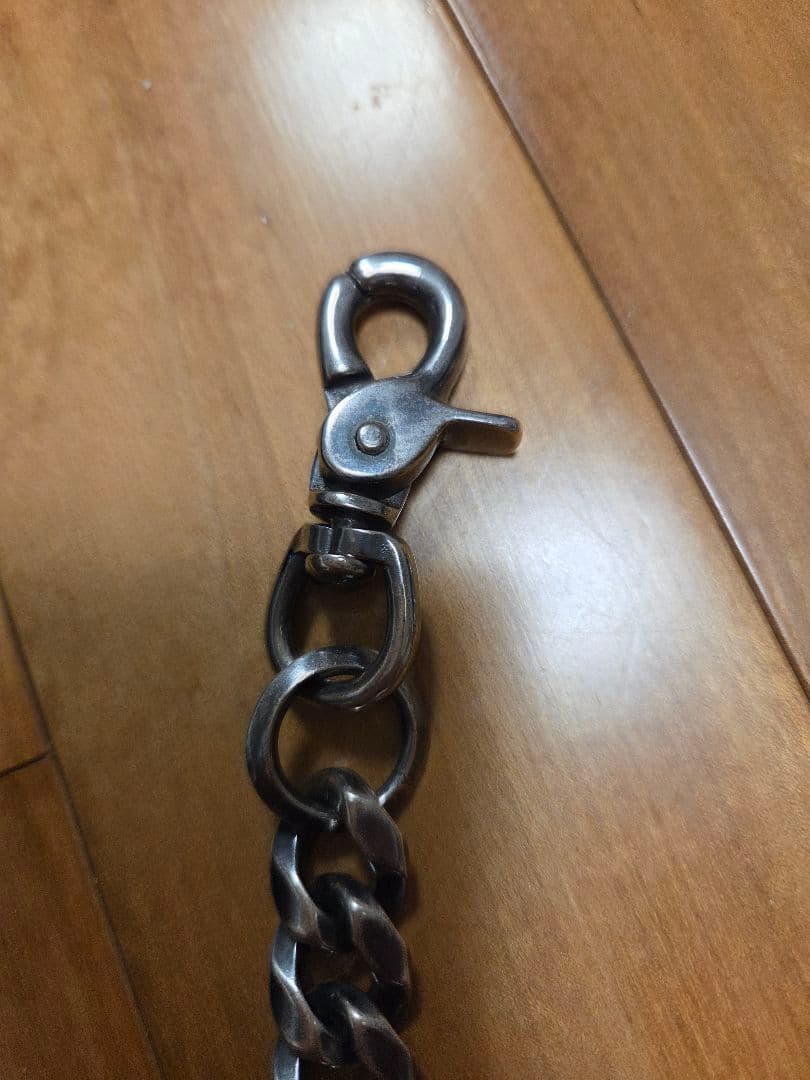 ブラスシルバー燻しウォレットチェーン、チャレンジャー、東京インディアンズ、ラッツ