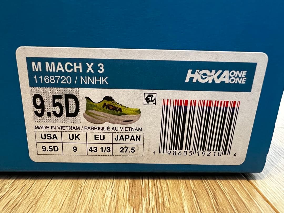美品HOKA マッハX3 MACH X 3 27.5㎝