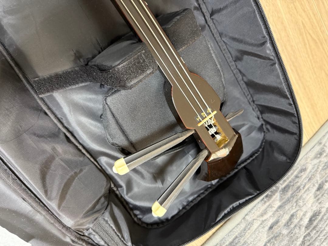 美品　沖縄三線 本革 蛇柄 強化張り 沖縄三味線 和楽器 ソフトケー