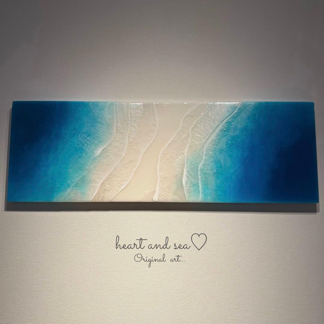 レジンアート　ロングパネル　海アート　オーシャンパネル