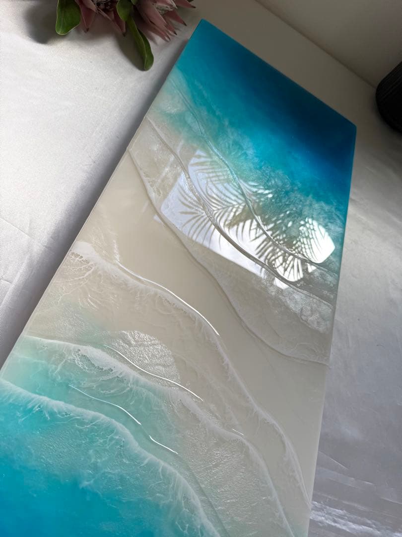 レジンアート　ロングパネル　海アート　オーシャンパネル