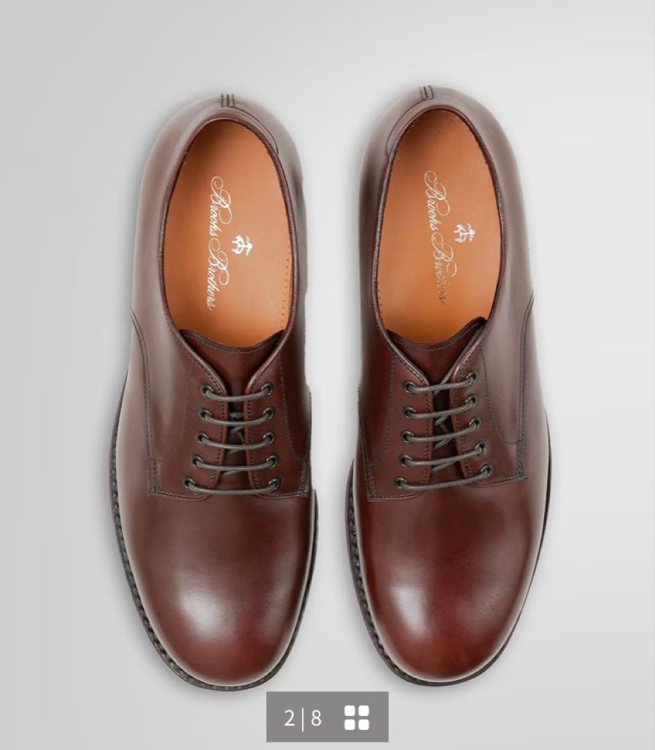 Brooks Brothers カーフレザー　プレーントゥ　シューズ 7.5