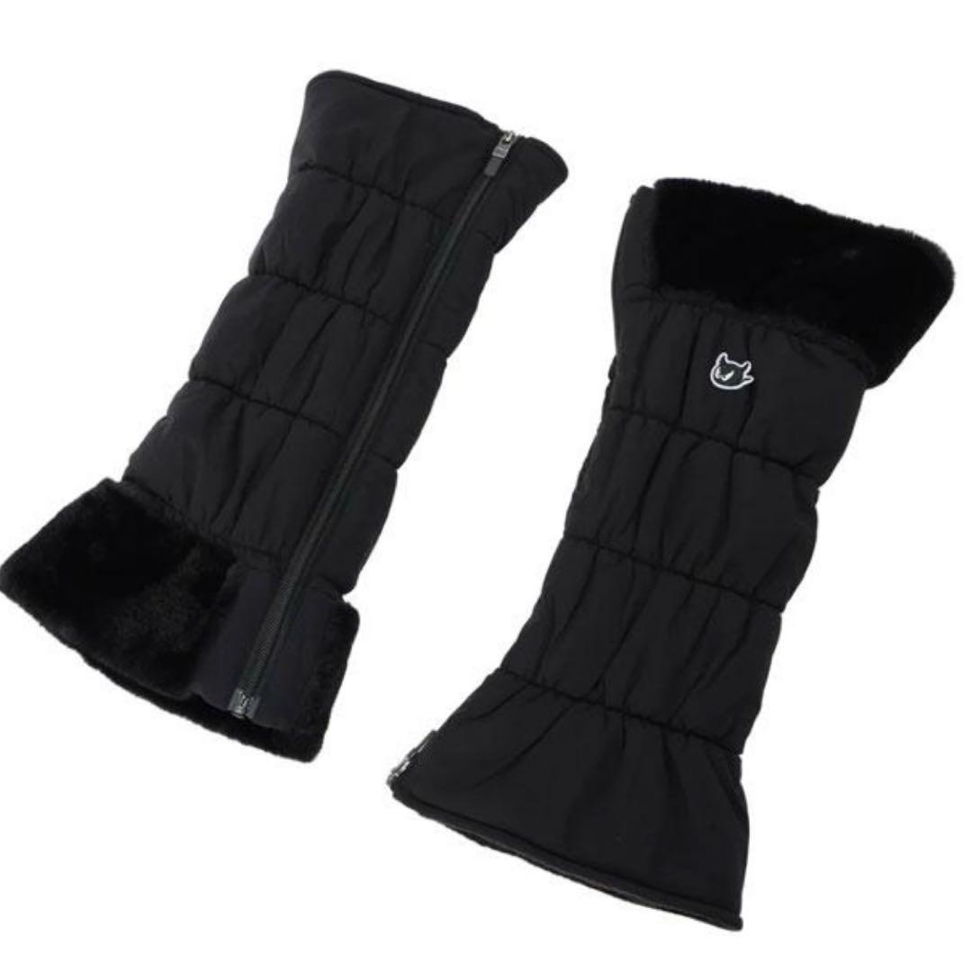 ワック ゴルフ 中綿レッグウォーマー ブラック waac レディース 黒 新品