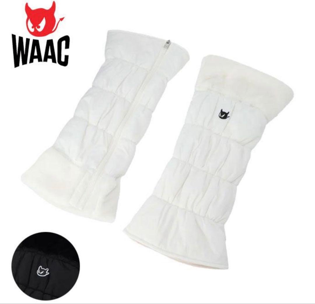 ワック ゴルフ 中綿レッグウォーマー ブラック waac レディース 黒 新品
