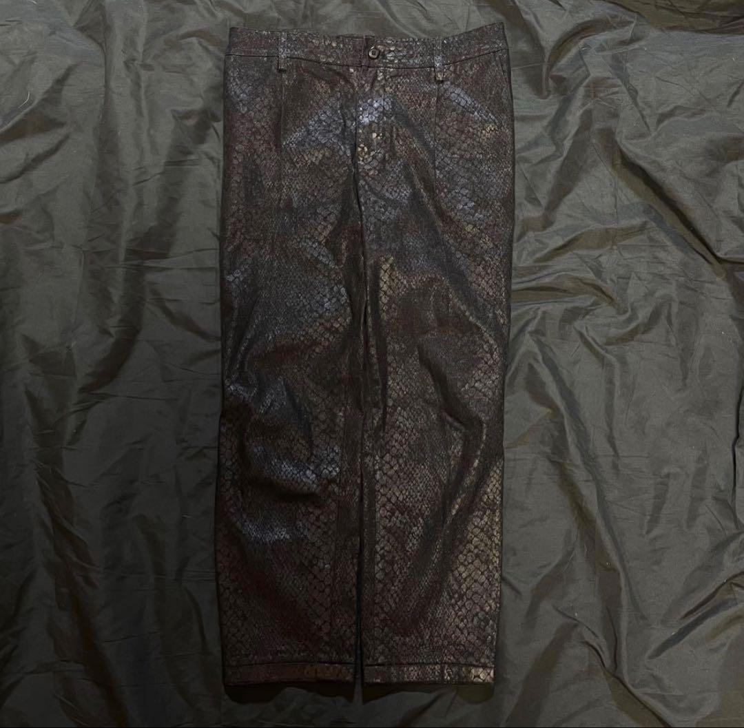 00s パイソン コーティング パンツ y2k 平成 お兄系 V系 アーカイブ