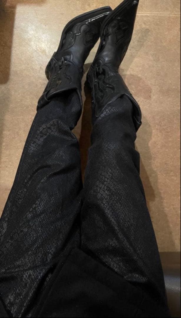 00s パイソン コーティング パンツ y2k 平成 お兄系 V系 アーカイブ