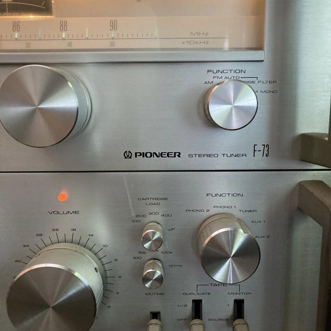 Pioneer M-73 ステレオパワーアンプ F-73 チューナー　3点セット