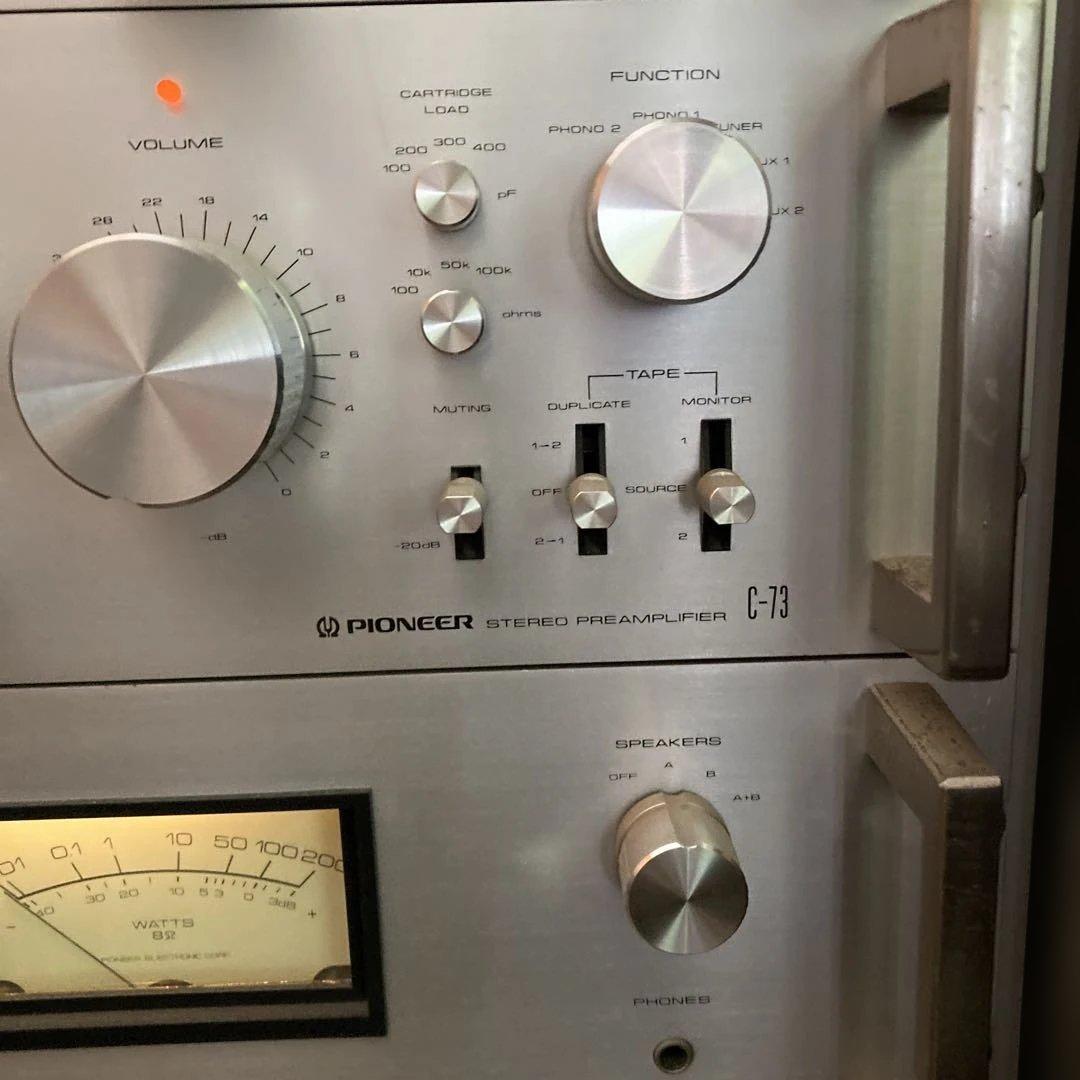 Pioneer M-73 ステレオパワーアンプ F-73 チューナー　3点セット