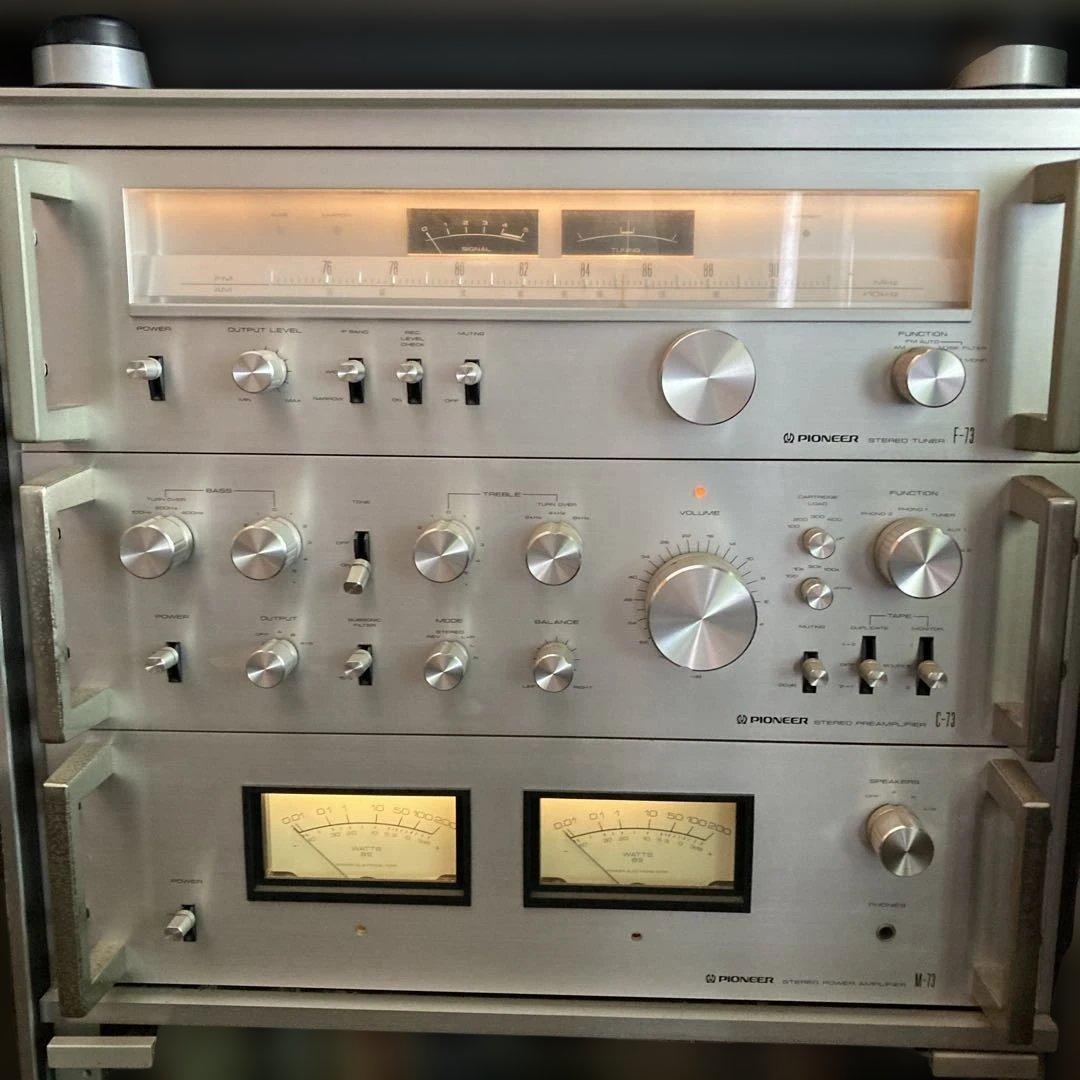 Pioneer M-73 ステレオパワーアンプ F-73 チューナー　3点セット