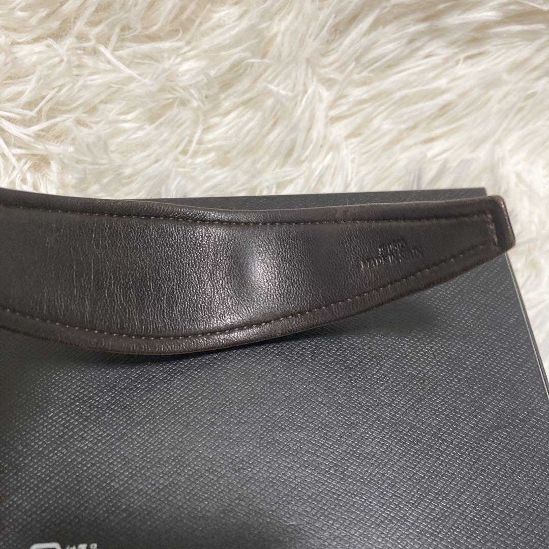 希少✨美品✨ロエベ　バングル　アナグラム　キャンバスレザー　ロゴ金具　青