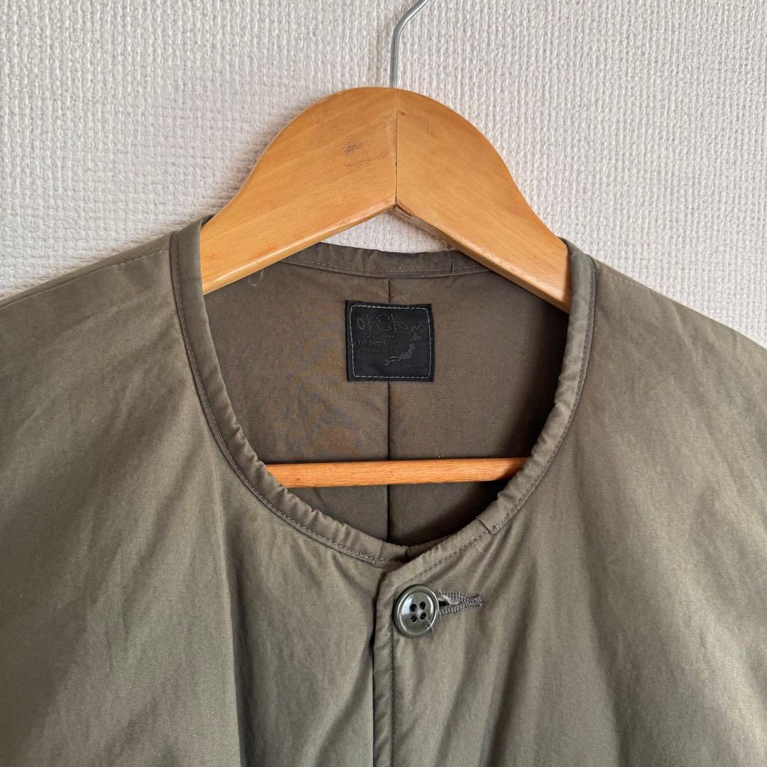 美中古 orslow オアスロウ コットンシェルジャケット ノーカラー L