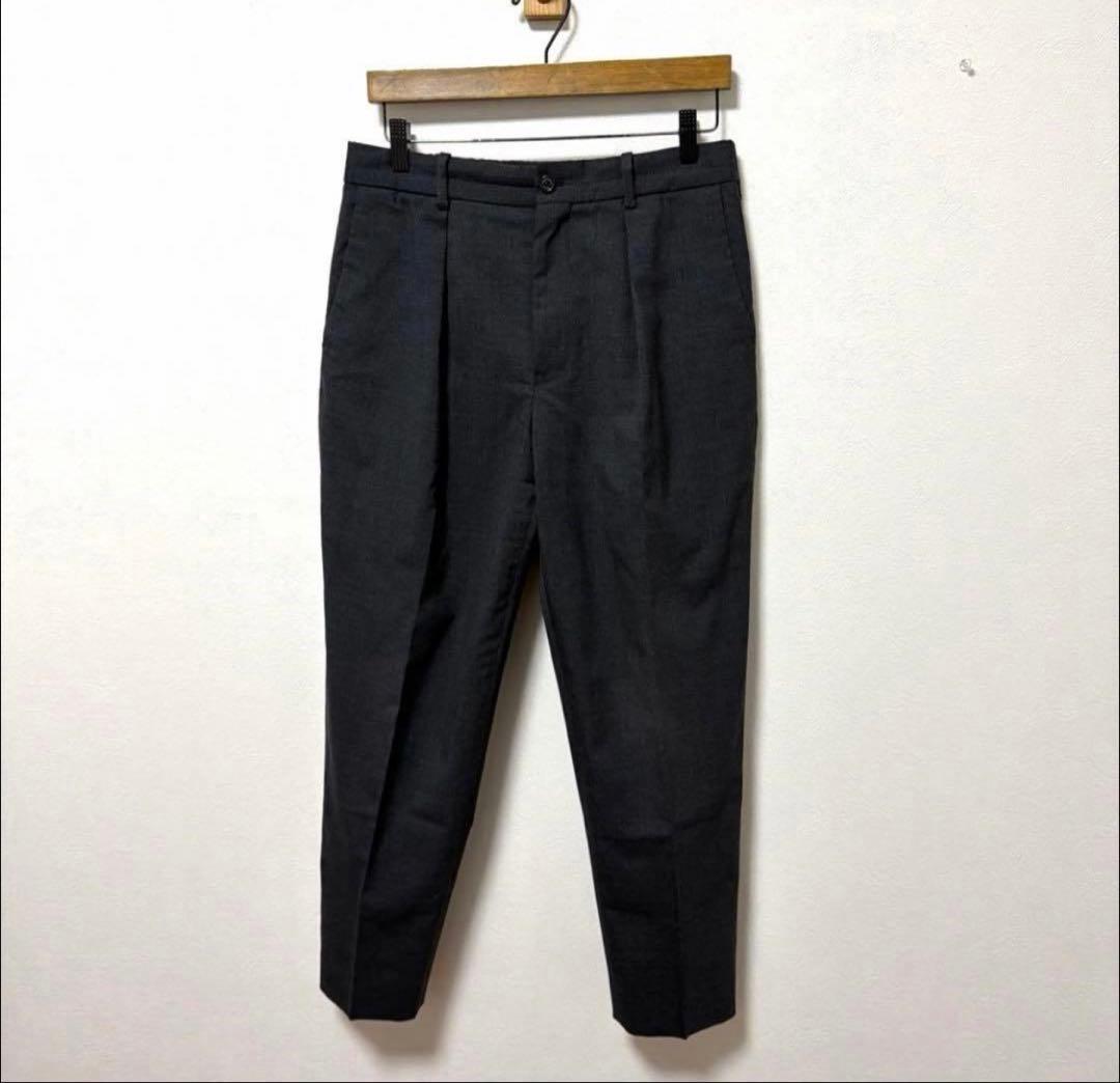 MARKAWARE フロントプリーツペグトップ オーガニックウールトロピカル 2