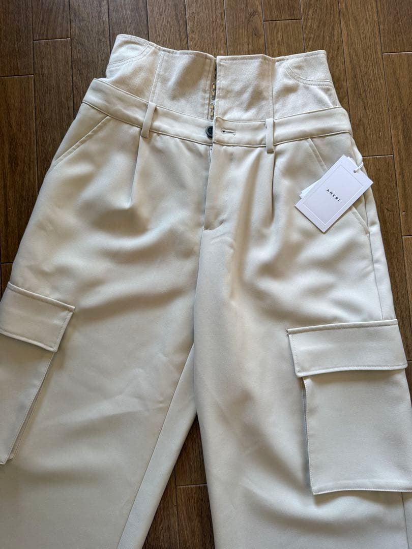 新品未使用　DENIM LIKE CORSET WORK PANTS ホワイト