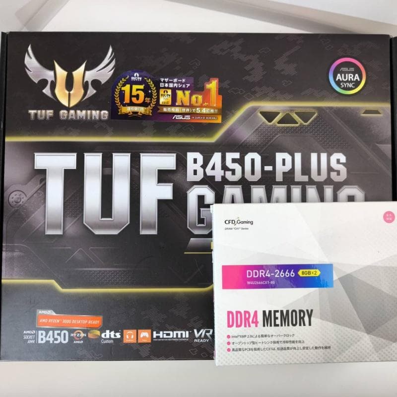 TUF GAMING B450-PLUS + メモリ DDR4-2666 セット