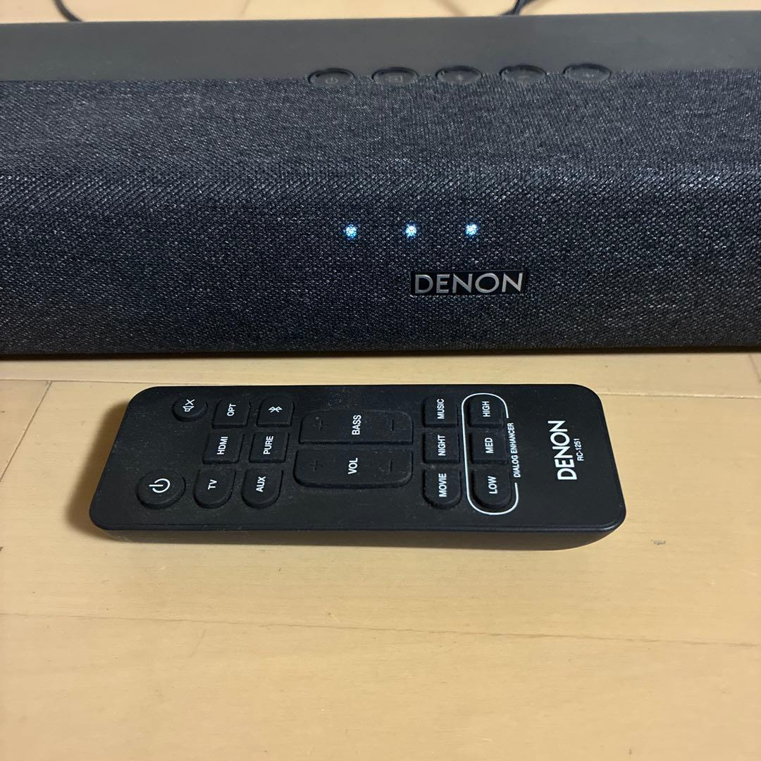 Denon サウンスピーカー、リモコン付き