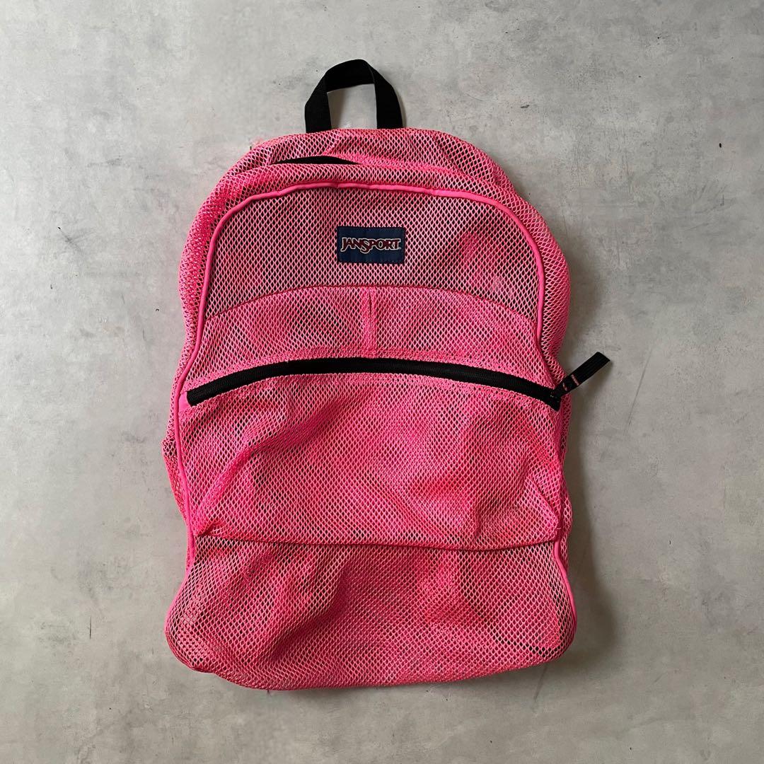 JANSPORT　メッシュリュック　ピンク