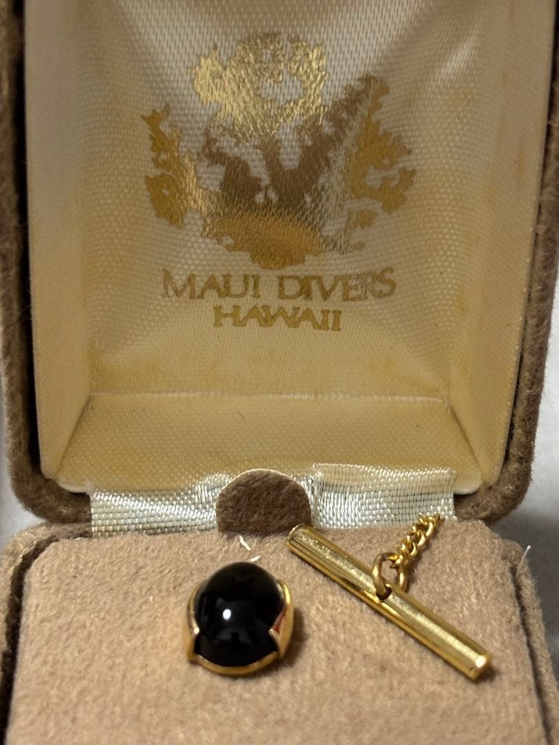 Maui Divers 黒 オニキス ネクタイピン ビンテージ