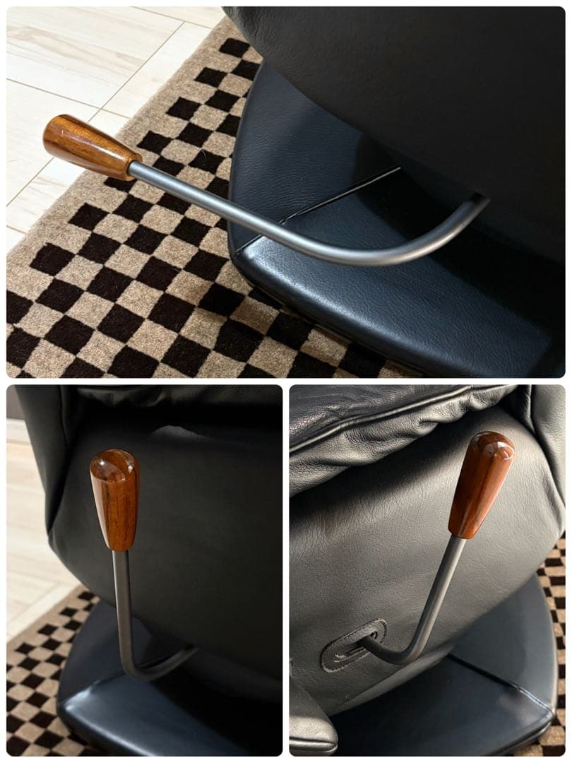 【美品】カリモク ドマーニ エクセルライフ リクライニングチェア 本革 ブラック