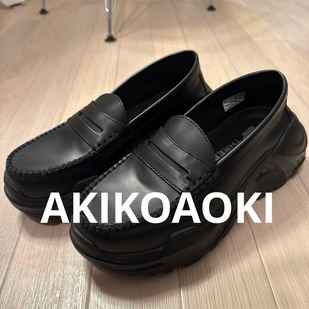 AKIKOAOKI ローファーRegulated Gravity 黒 38