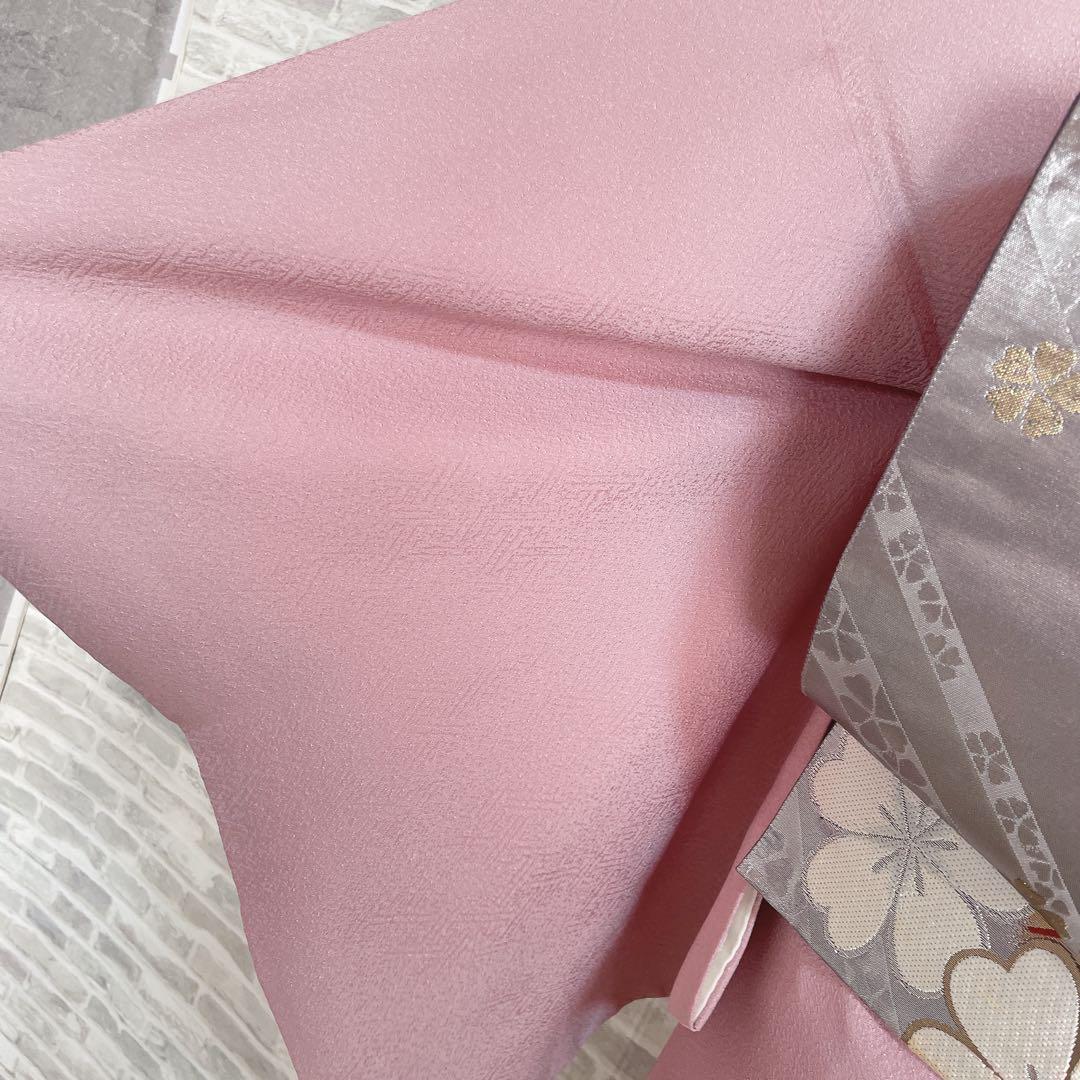 色無地　フルセット　三つ葉竜胆　紗綾形地紋　東京ますいわ屋　シンプル　I10