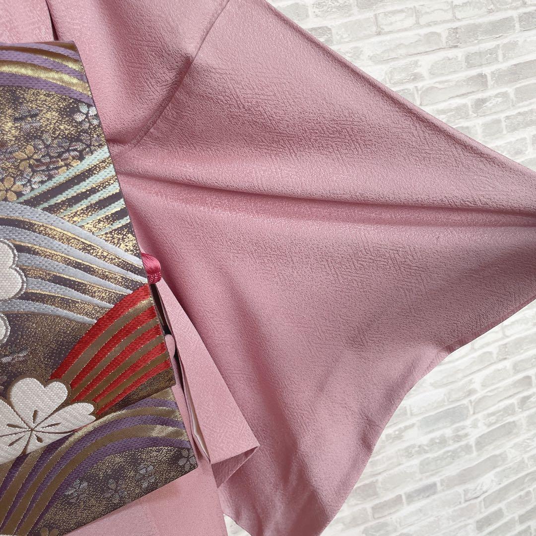 色無地　フルセット　三つ葉竜胆　紗綾形地紋　東京ますいわ屋　シンプル　I10