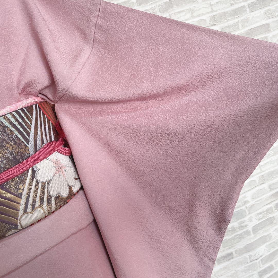 色無地　フルセット　三つ葉竜胆　紗綾形地紋　東京ますいわ屋　シンプル　I10