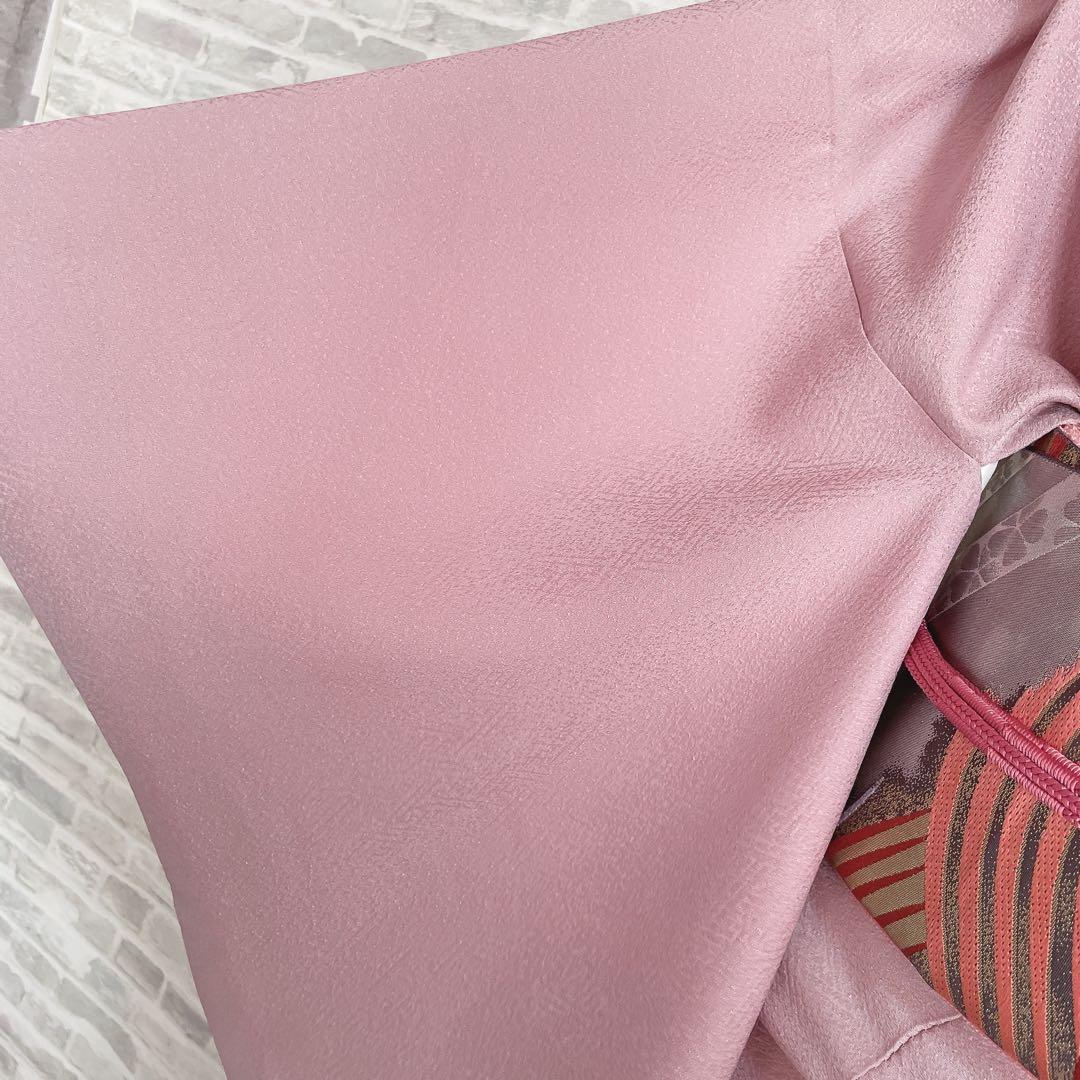 色無地　フルセット　三つ葉竜胆　紗綾形地紋　東京ますいわ屋　シンプル　I10