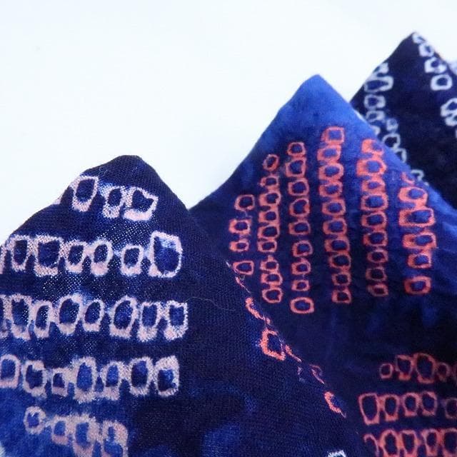 Y3348◆美品 有松鳴海絞り 綿 仕付け糸付 手縫い仕立て 高級浴衣