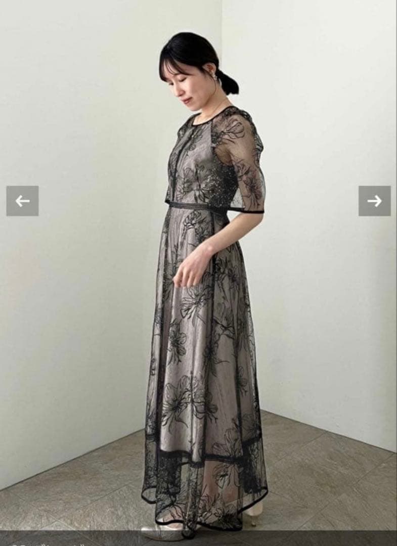 dorrydoll ドローイングフラワードレス　結婚式　オケージョン　ワンピース