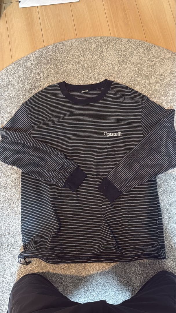 OPTSTUFF BORDER LONG SLEEVE/ネイビー Mサイズ