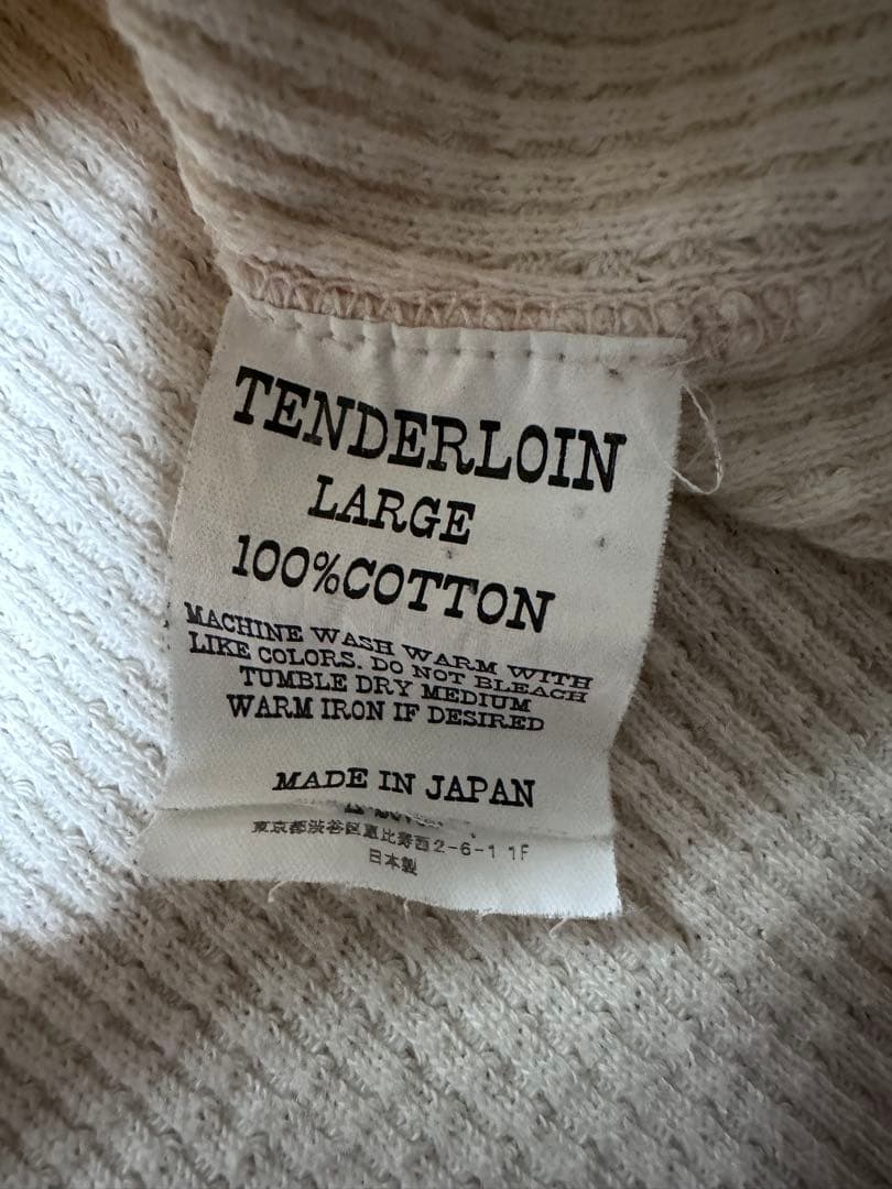 TENDERLOIN 長袖 サーマル 白 サイズL