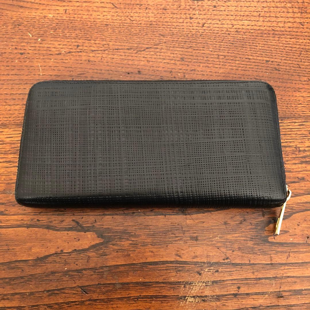 LOEWE ロエベ ラウンドジップ ウォレット 長財布 アナグラム レザー 黒