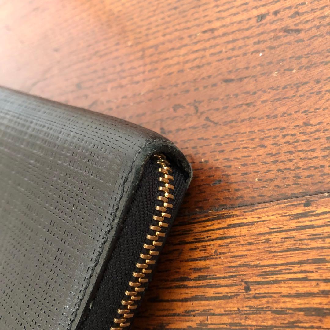 LOEWE ロエベ ラウンドジップ ウォレット 長財布 アナグラム レザー 黒