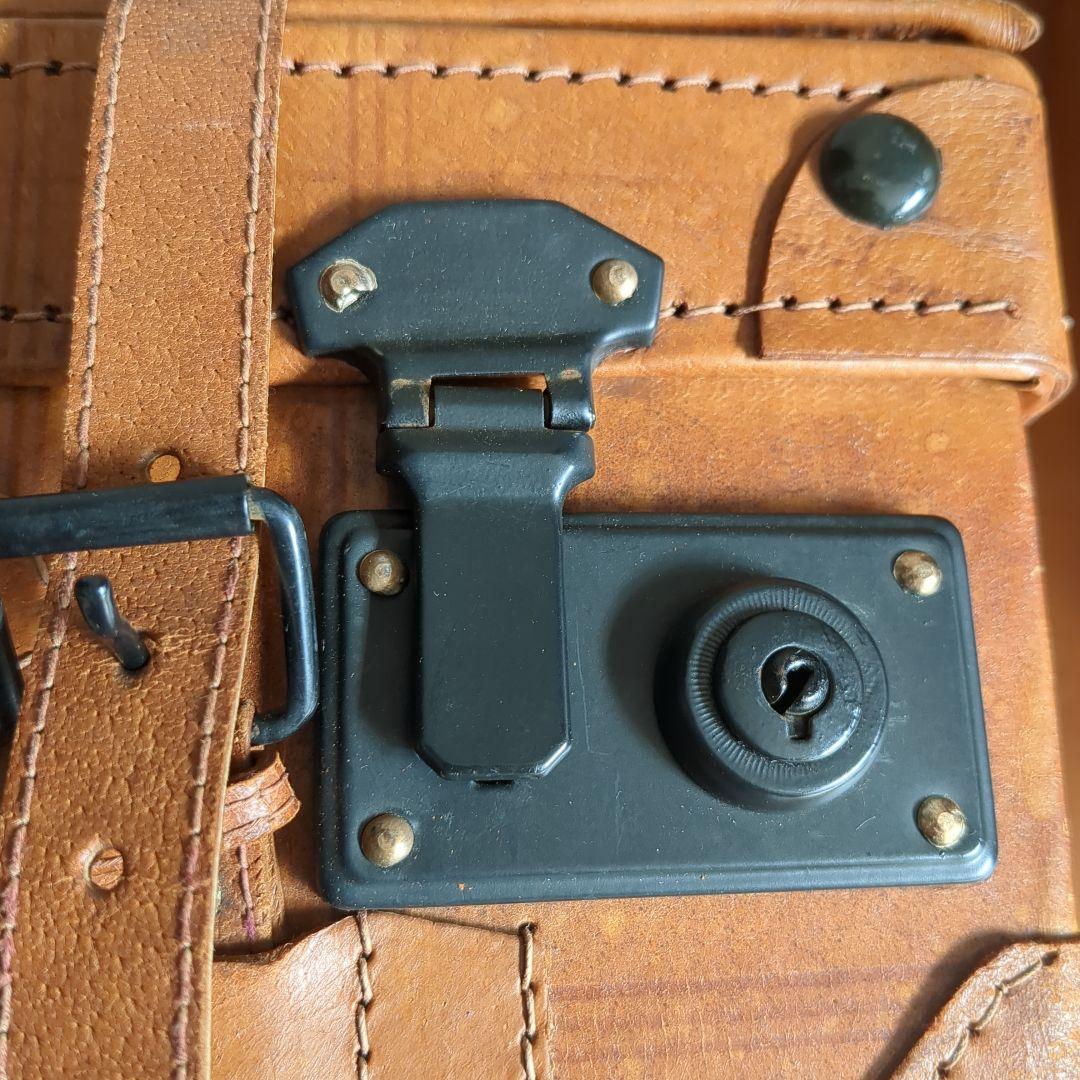 アンティーク　レザースーツケース　トランク　レトロ雑貨