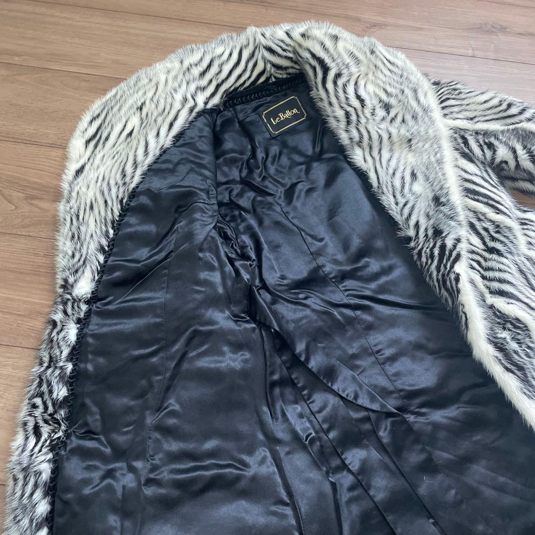 リアルファーコート　毛皮　柄　ヴィンテージ　希少