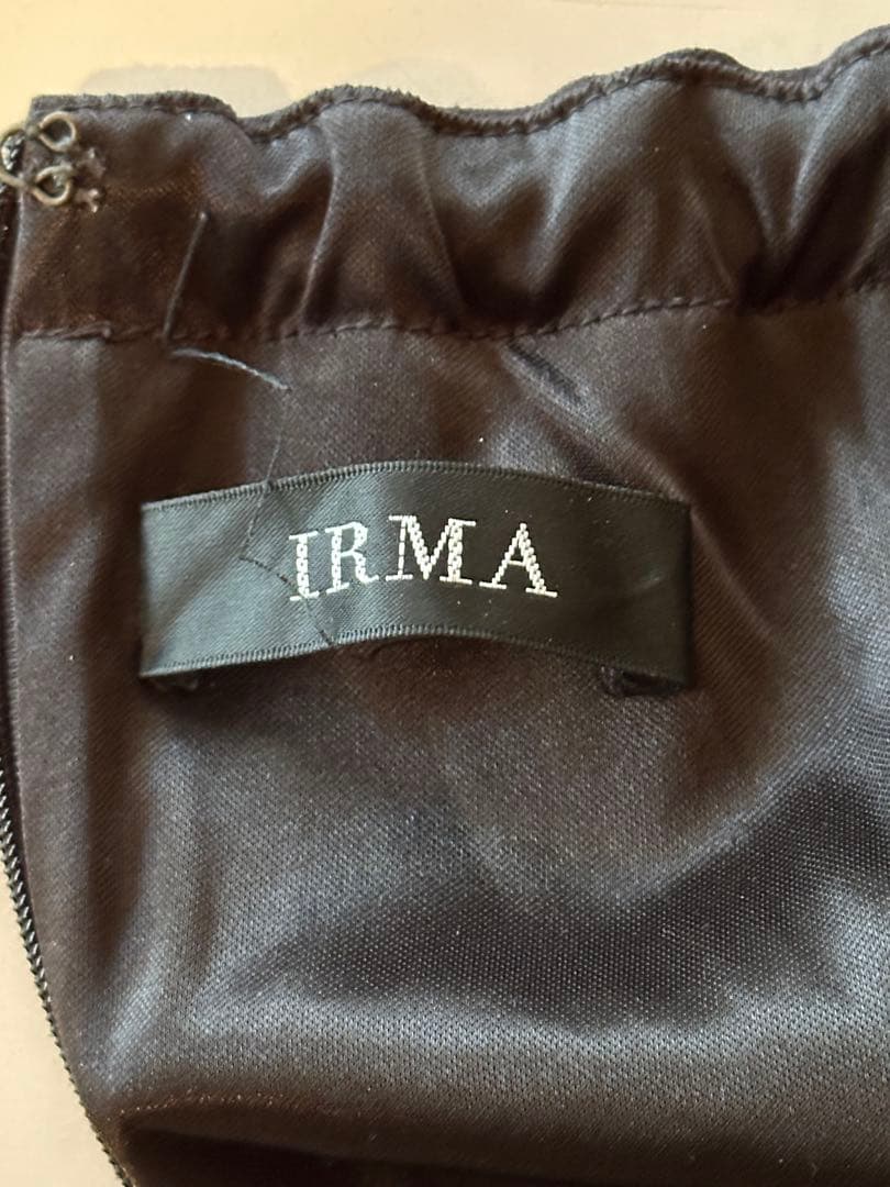 IRMA ドレス Mサイズ ブラック ビジュー ワンショル キャバドレス