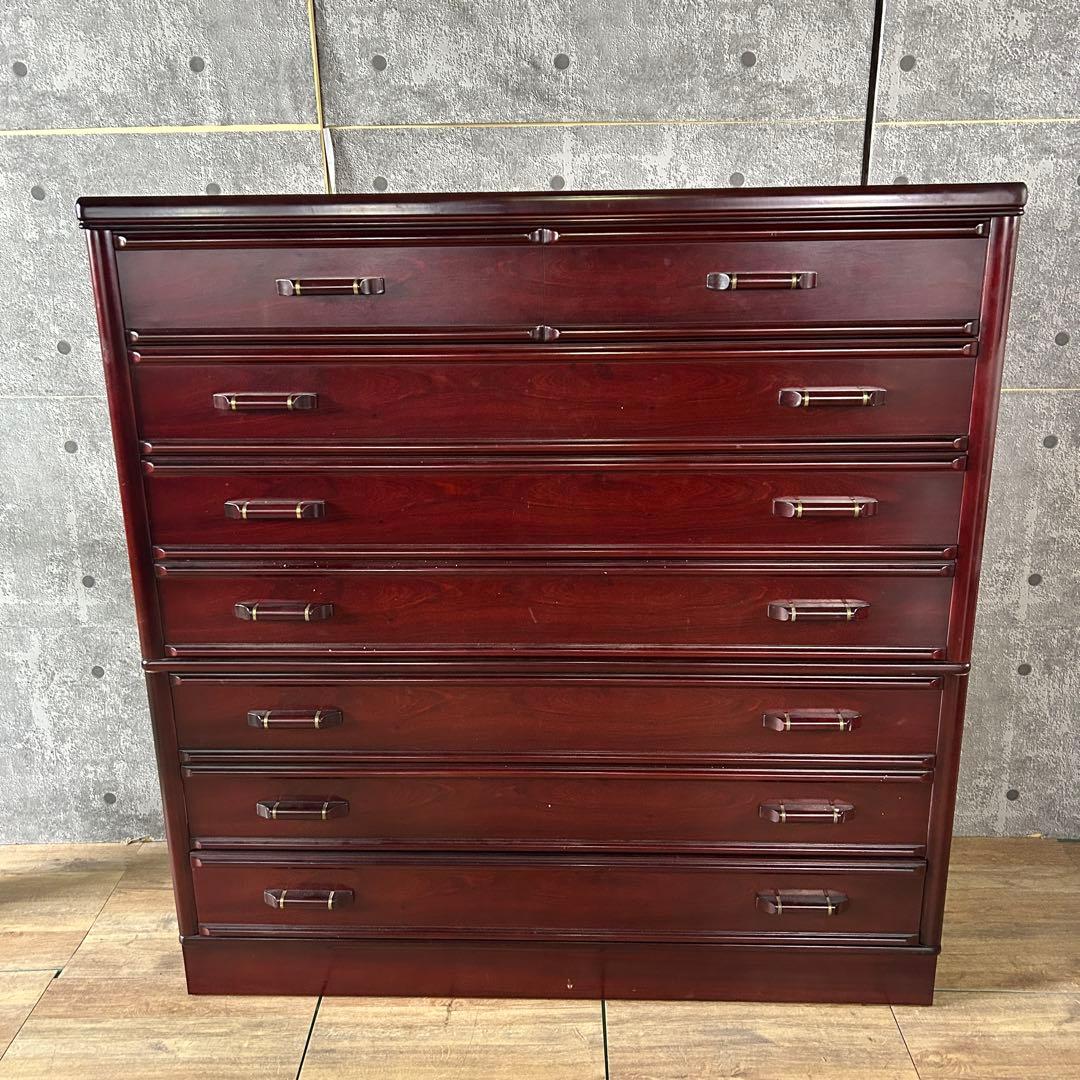 ꧁唐木家具꧂紫檀7段チェスト たんす タンス 箪笥 洋服 衣服 衣類 収納