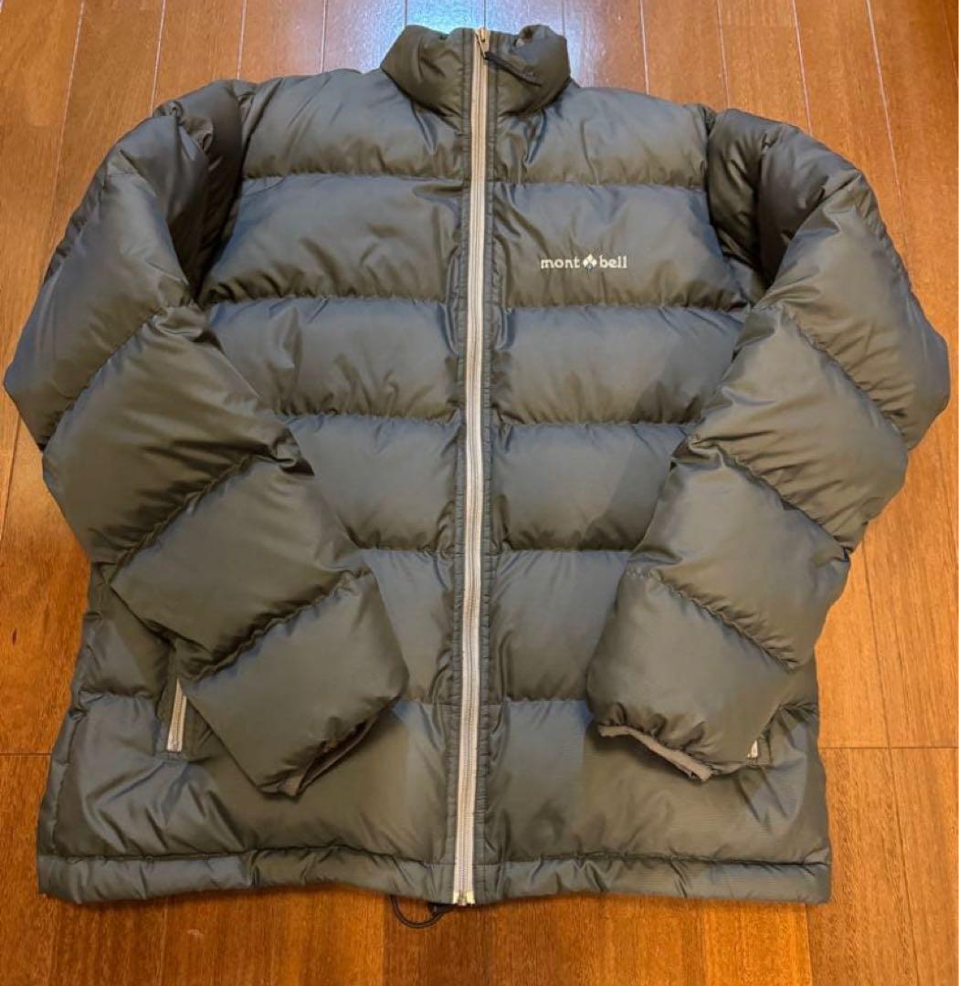 mont-bell ライトアルパイン ダウンジャケット グレー ブラック XL