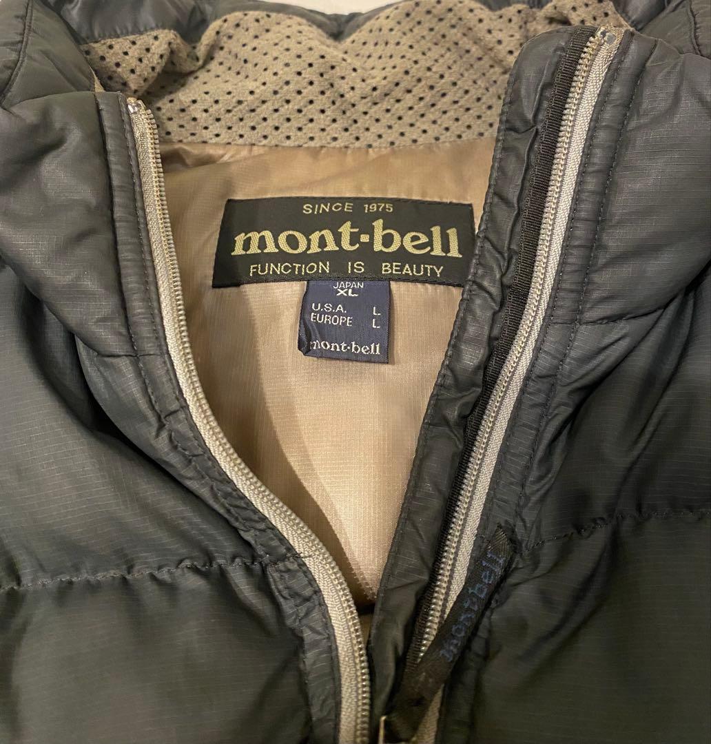 mont-bell ライトアルパイン ダウンジャケット グレー ブラック XL