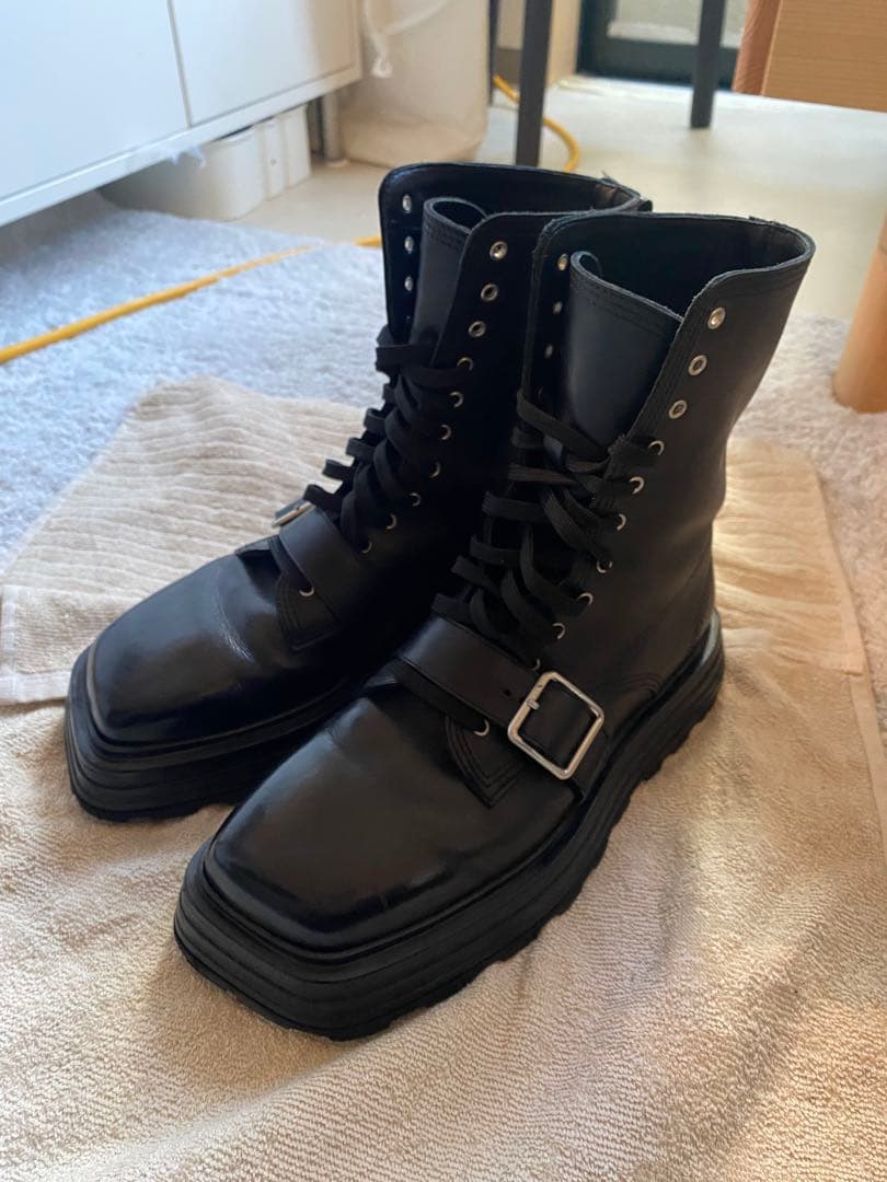 JIL SANDER 23ss resort スクエアトゥバックルブーツ