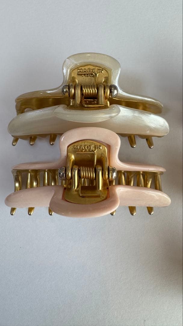 acca ヘアクリップ 4個セット ゴールド ピンク