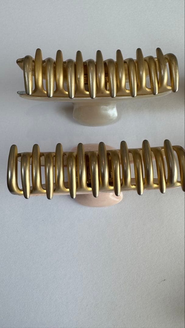 acca ヘアクリップ 4個セット ゴールド ピンク