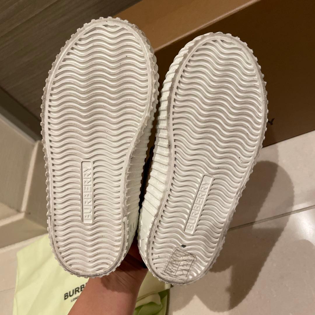BURBERRY チェック柄スリッポン スニーカー　18cm