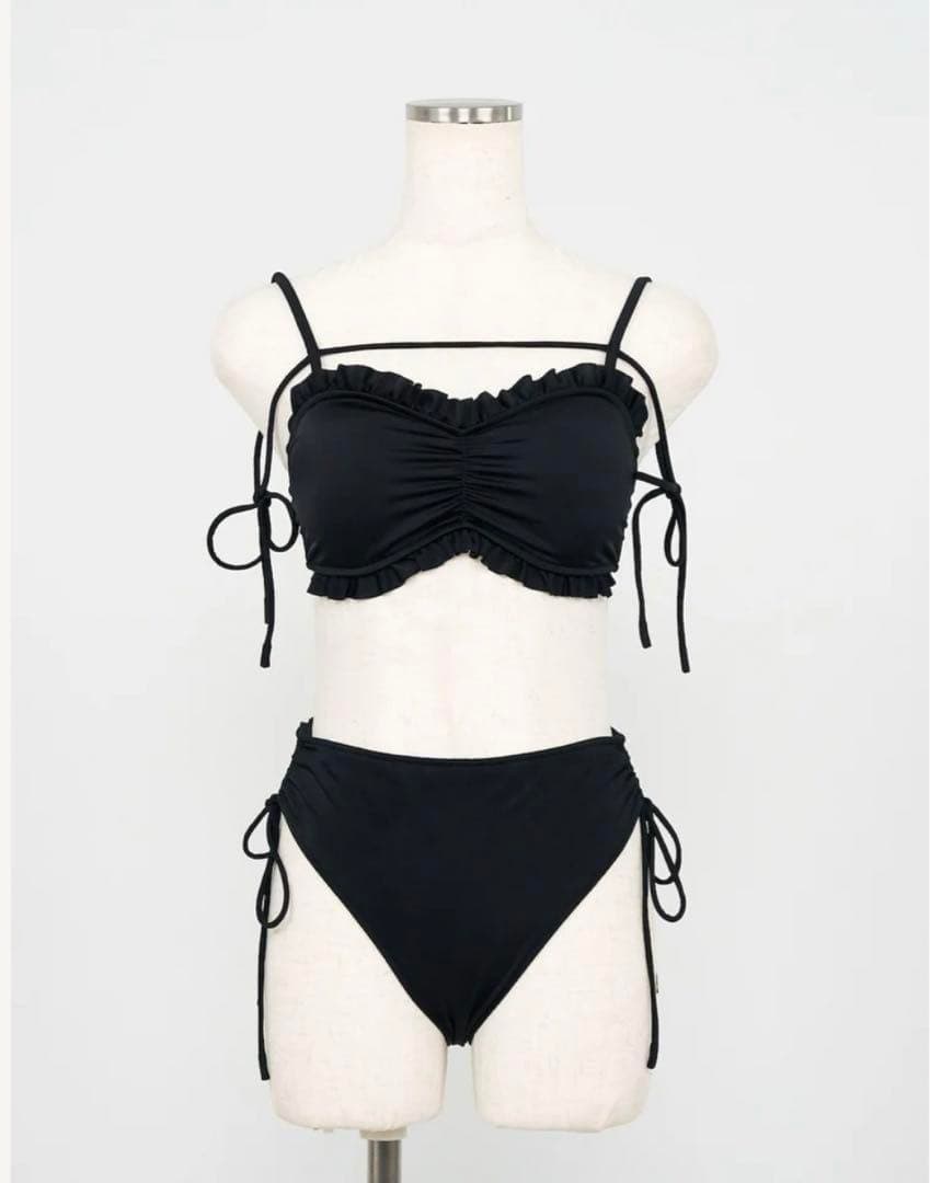 ダーリッチ 水着 BLACK 黒 Darich ショルダーリボンフリルビキニ