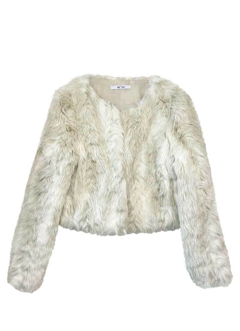 as''on ason 韓国 ファージャケット シズニルック