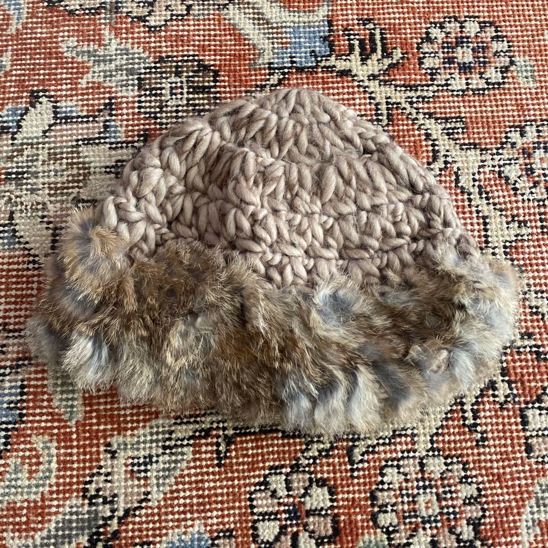 キャピタル　KAPITAL ラビットファー付きニット帽